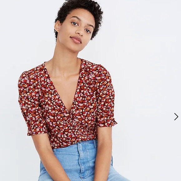Madewell Tops - Madewell Silk Top in Spring Prairie Print